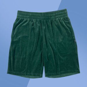 Stüssy Skateboards Velour Solid Green Casual Shorts Men’s S